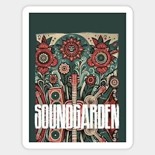 tshirt mug, sticker, print,  of 90s band Soundgarden Magnet